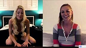 Aidra Fox and Charlotte Stokely in steamy webcam action