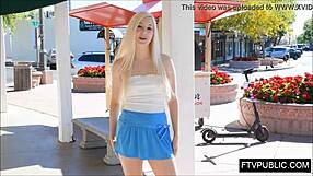 Fresh 18 Teen Fingering Herself in Public Street Scene