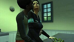 3D animated pussy and ass fucking with a sex mod robot