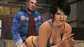 Cristina has sex with two mechanics in the garage
