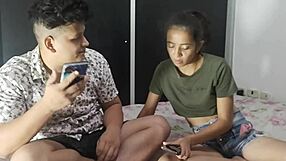 Playing a viral game with my step-sisters leads to sex