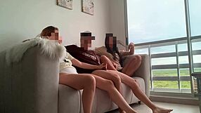 Hidden cam captures our steamy MFF threesome action
