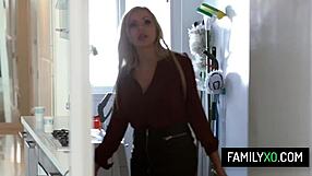 Blonde stepmom Nina Elle gets her pussy hard fucked