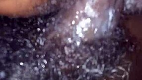 A hairy cock cums on a wet pussy