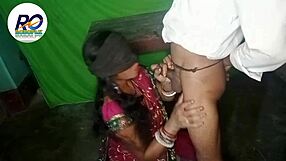 Indian bhabhi bent over for rough saree sex on the ranch
