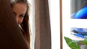 New girl at the office flaunts her big melons and round ass