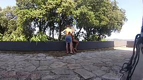 Public masturbation of a cheating wife in Spain
