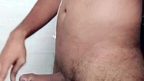 Solo pleasure: Indian gay's big dick masturbation