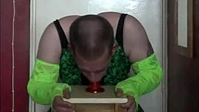 First time crossdresser tries out gay sex with an amateur video