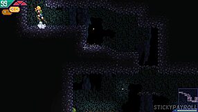 Cute blonde gets pounded by monster cock in anime game