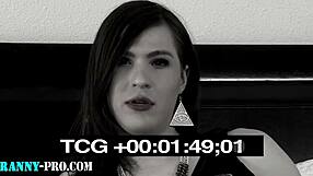 Beautiful shemale prostitute in stockings gets facial