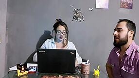 A Brazilian adult film actress performs like in a real sex market