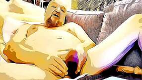 Amateur chubby gay’s dildo play and ass fucking scene