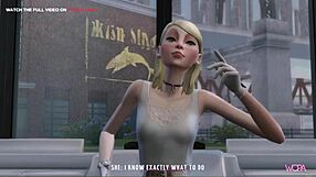 Old trailer blonde cheats with boss for cash in cartoon