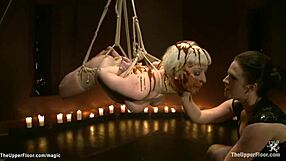 A BDSM threesome with choking and deep throat, a fetish filled threesome