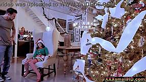 Xs girls get naughty on Christmas with a fuck doll
