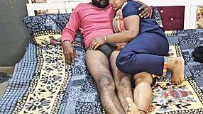Young Indian chachi in blue salwar gets dirty and moans