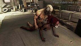 Dark desires in the post-apocalyptic world of Fallout 4: Hot black man in bondage