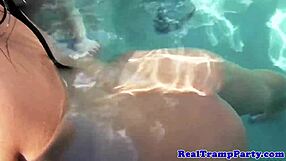 Young and amateur teens having fun with outdoor group sex parties