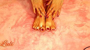 I pamper my feet with a sensual massage