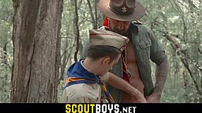 Little gay twink ass stretched by massive dick scoutmaster bareback in wild woods - scoutboys net!