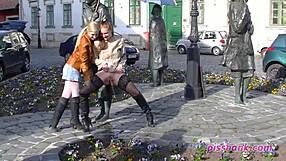 Very Public Peeing Caught on Camera in Extreme Outdoor Scene