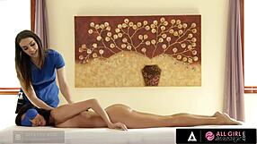 Masseuse caught masturbating during an all-girl massage session