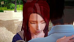 My new family 323 is a homemade video with an amateur redhead