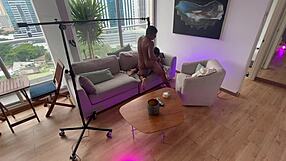 Stepfather and stepdaughter’s intimate moment behind the camera