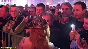 Public scandal with a milf mother in law who performs a striptease
