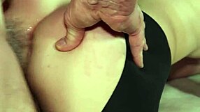 Petite blonde gets flogged and fucked in a threesome