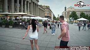 One night stand at street casting: girl next door found