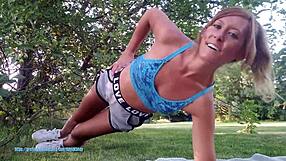 Fitness video with Sri Lankan blonde beauty Kayla Kandy and Chazzy