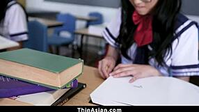 Teacher Slamming Asian Teen 18+ Pussy in Classroom Sex Ed Lesson!