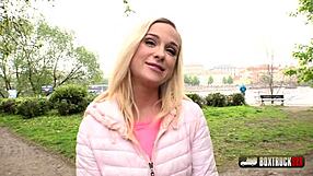 Crystal Caytlin, the blonde bombshell enjoys having sex in public places