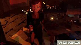 Adult animated video game with 3D graphics
