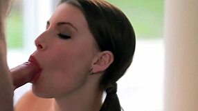 Young beauty gives great blow job and gets nice reward with cum