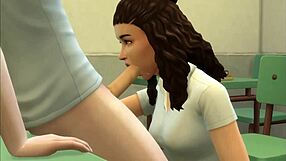3D animated amateur student’s first time experience in class