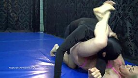 Christina Shine dominates in wrestling and gives a facial