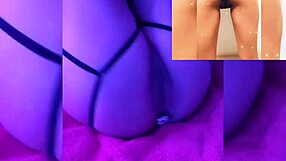 A young Latina tries out anal pleasure with a butt plug and a carrot in her panties