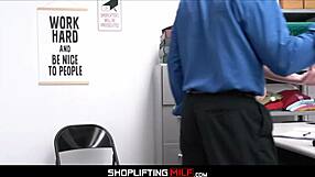 Big tits blonde MILF shoplifts and gets fucked by cop