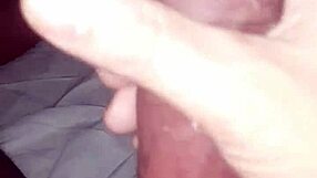 Good solo pleasure at night with ejaculation