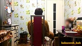 Married woman cheats with a friend while her husband is away