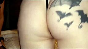 Petite brunette gets messy with two big black cocks
