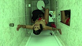 Amateur bathroom action turns into wild anal sex session