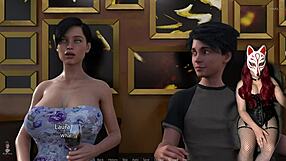 Animated porn with a golden-haired boy and fishnet theme
