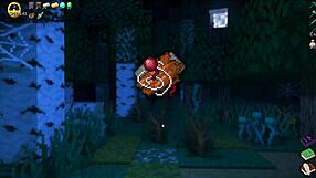 HornyCraft parody game with double creampie action