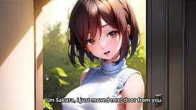 Hentai with English subtitles: Beautiful neighbor gives great head