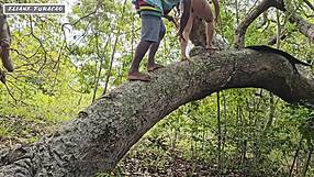 A young and humble amateur leads you through the forest for some public fun