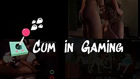 3D game with tanned Natsuki and a big cocked monster